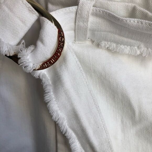 TOMMY HILFIGER St.Tropez Casual White Denim Jean Wrap Skirt Skort NWT - Picture 5 of 11